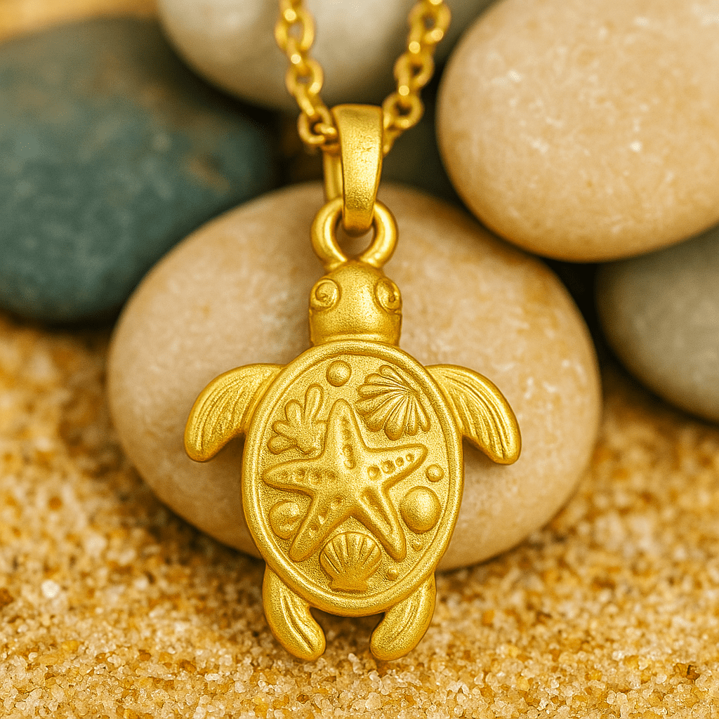gold turtle necklace